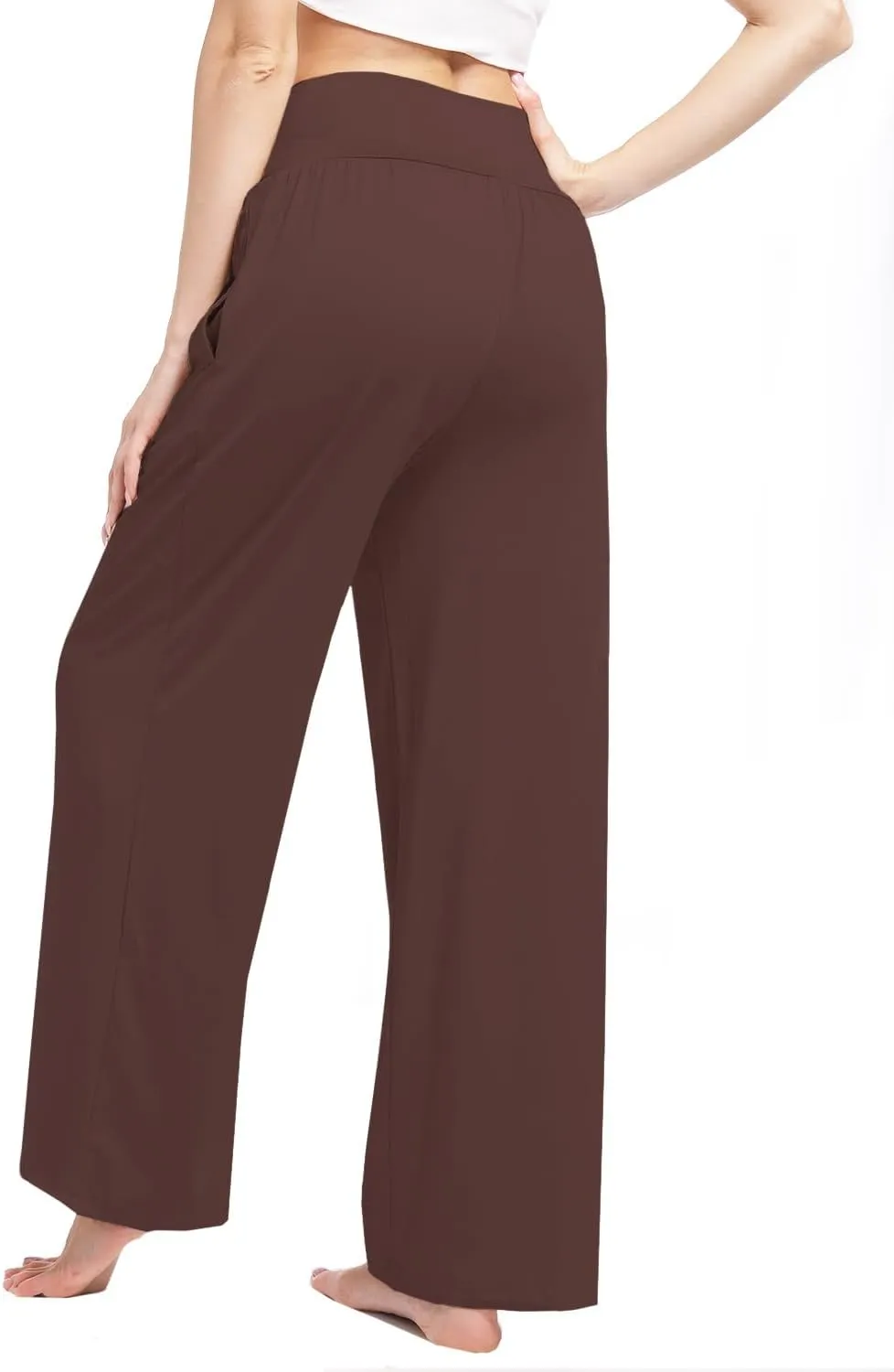3 Pack Womens Wide Leg Yoga Pants Crossover High Waisted Casual Loose Lounge Sweatpants with Pockets