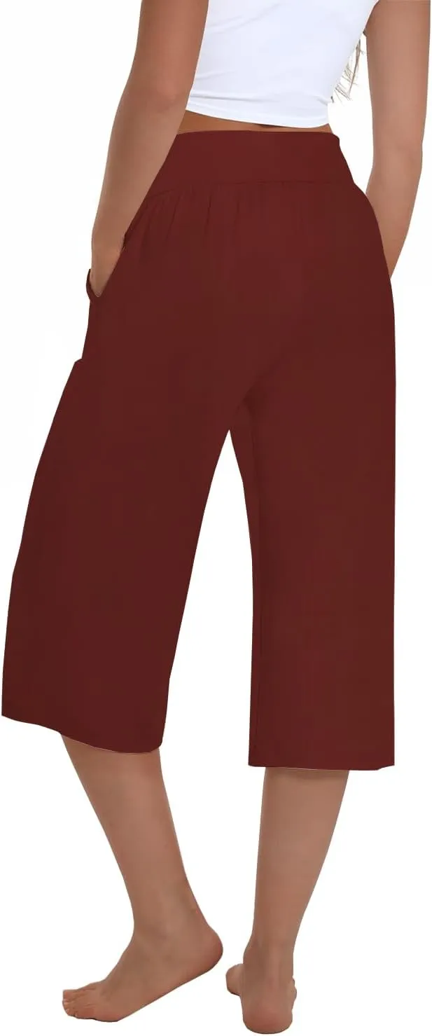 3 Pack Womens Wide Leg Yoga,Casual Wide Leg Yoga Pants Loose Soft Pajamas with Pockets Sweatpants