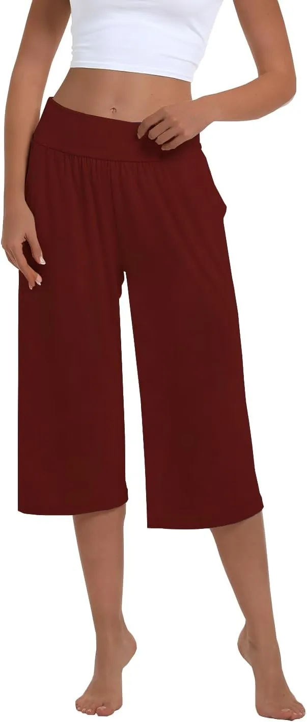 3 Pack Womens Wide Leg Yoga,Casual Wide Leg Yoga Pants Loose Soft Pajamas with Pockets Sweatpants