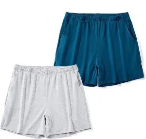 AIMPACT Mens Lounge Shorts Breathable Soft 4 Inch Lightweight Simple Active Shorts Sleep Bottoms