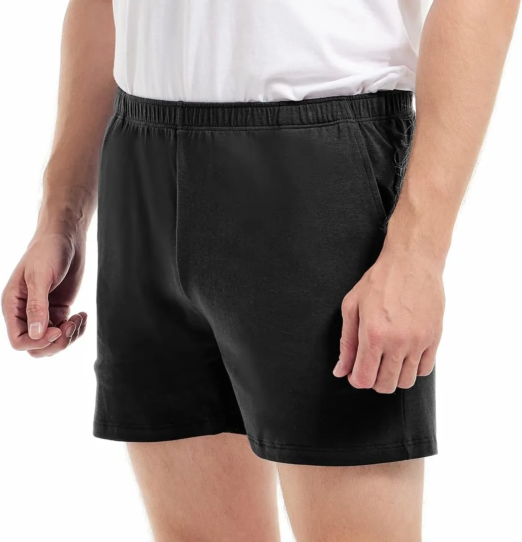 AIMPACT Mens Lounge Shorts Breathable Soft 4 Inch Lightweight Simple Active Shorts Sleep Bottoms
