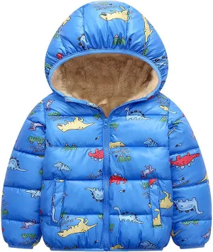 Baby Toddler Winter Fleece Coat Boys Girls Cute Bear Ear Hooded Jackets with Pockets Winter Warm Jacket