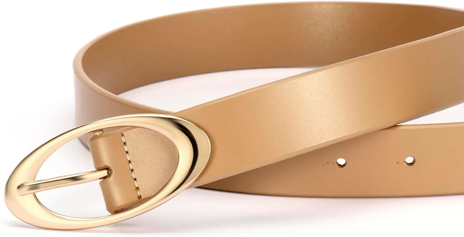 Belts for Women Fashion Leather Waist Belt for Jeans Pants Dresses