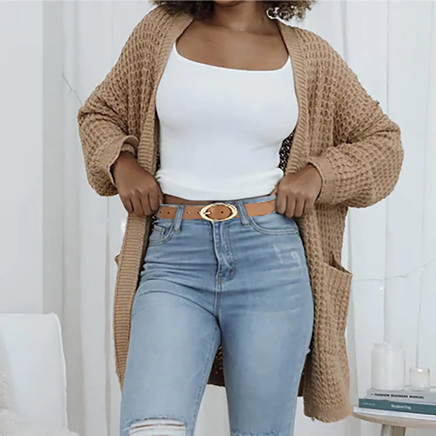 Belts for Women Fashion Leather Waist Belt for Jeans Pants Dresses