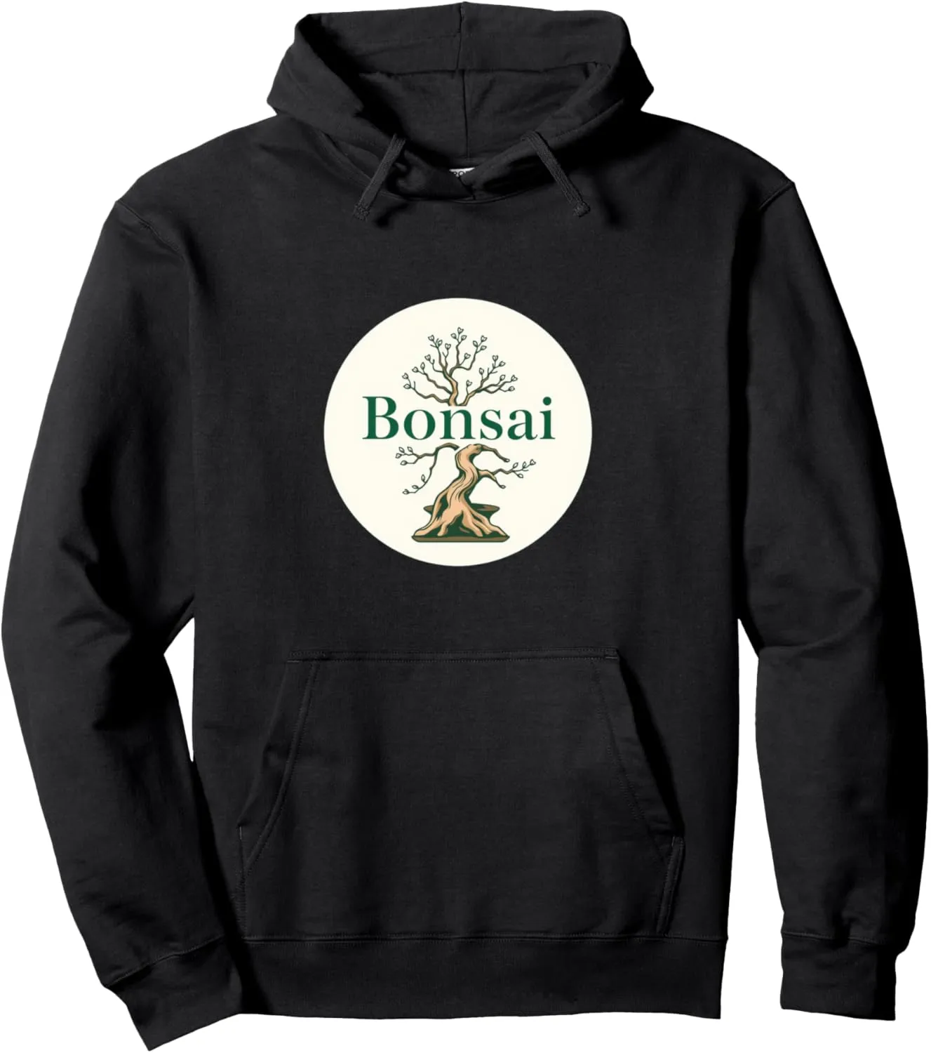 Bonsai Circle Emblem White Pullover Hoodie