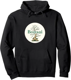 Bonsai Circle Emblem White Pullover Hoodie