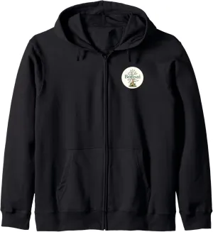 Bonsai Circle Emblem White Zip Hoodie