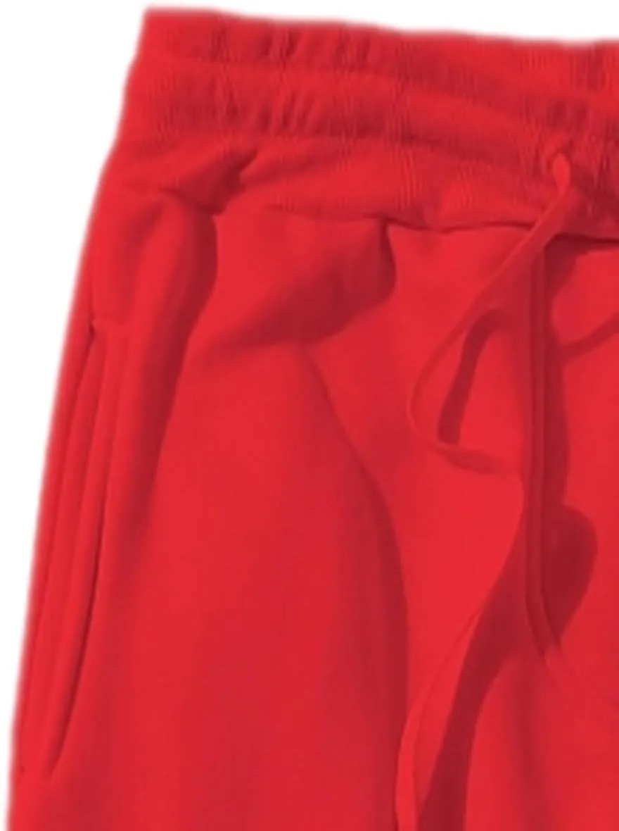 Boys' Solid Color Cotton Sweatpants with Drawstring Jogger Pants for Kids