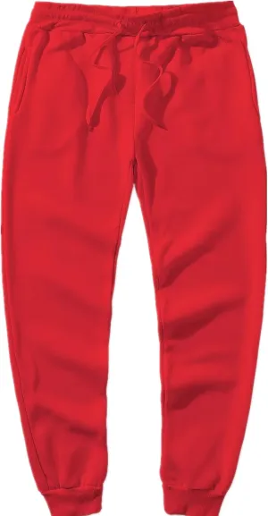 Boys' Solid Color Cotton Sweatpants with Drawstring Jogger Pants for Kids