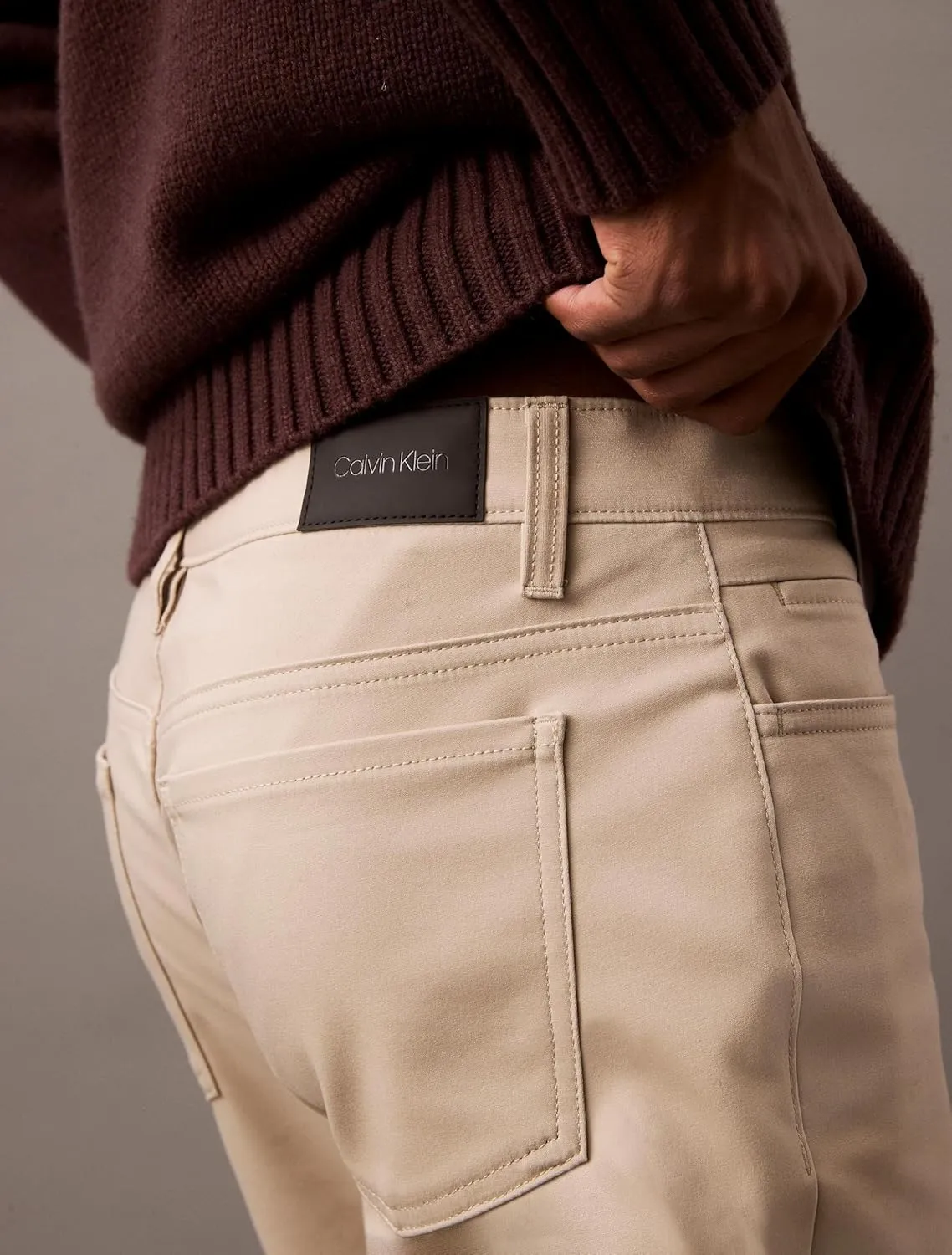 Calvin Klein Men's Move 365 Stretch Slim Fit Wrinkle Resistant Tech Woven Pant