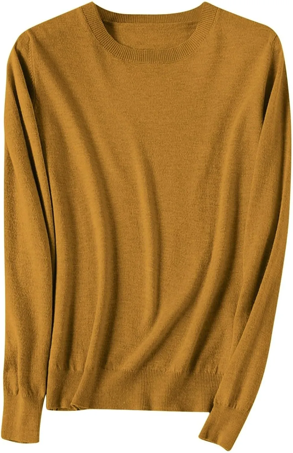 Cashmere Sweaters for Women Long Sleeve Tops Crew Neck Knit Sweater Ladies Warm Soft Lightweight Pullover