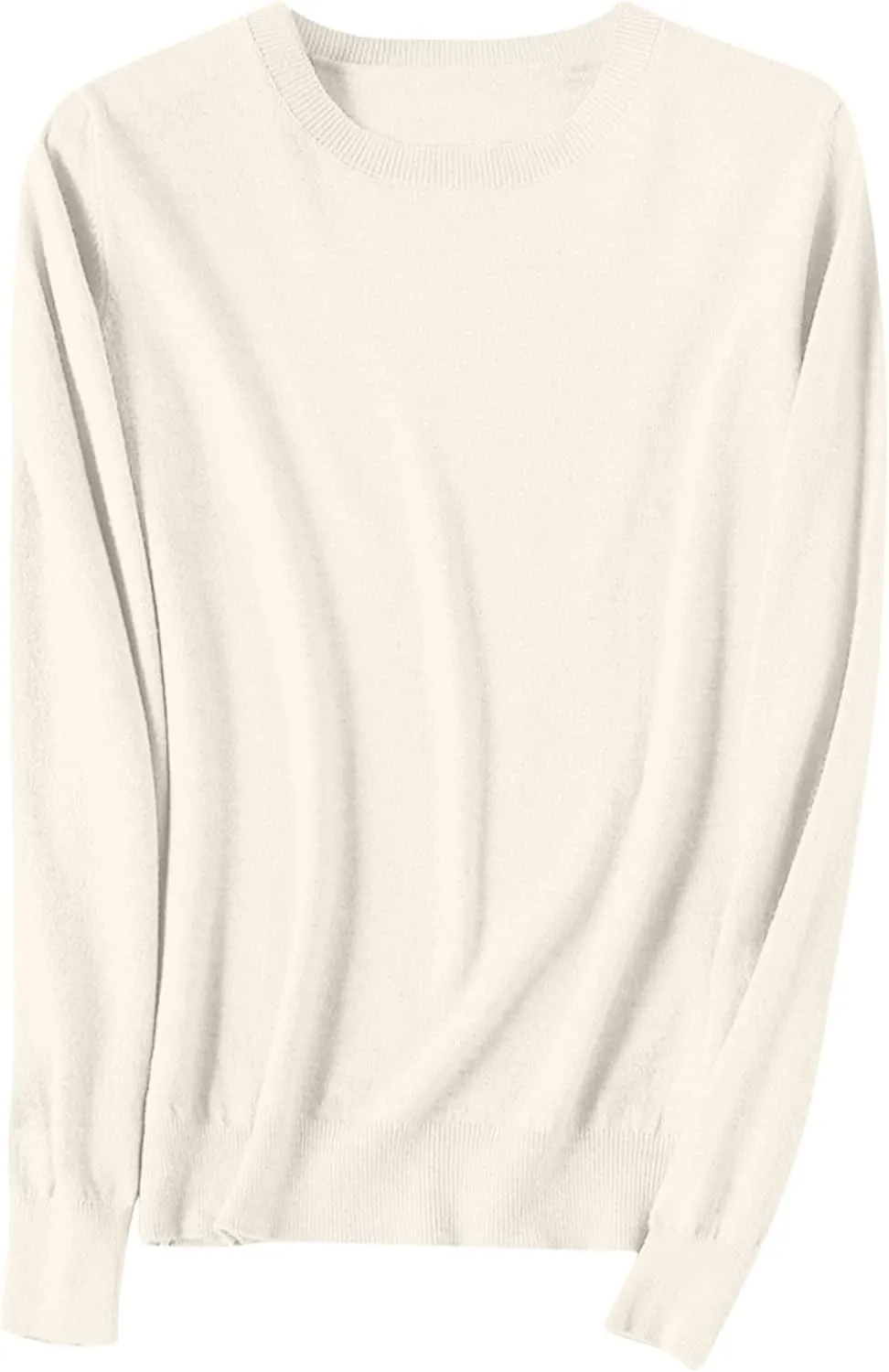 Cashmere Sweaters for Women Long Sleeve Tops Crew Neck Knit Sweater Ladies Warm Soft Lightweight Pullover