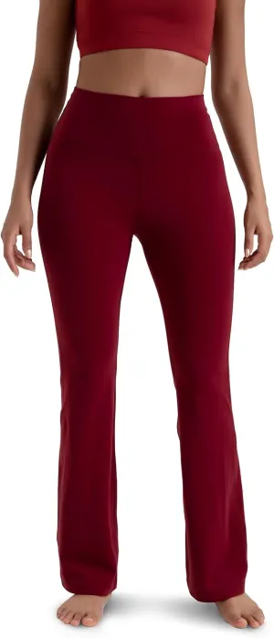 Colorfulkoala Women's Dreamlux Workout Flare Leggings High Waisted Wide Leg Bootcut Yoga Pants 29.5" / 31.5" Inseam