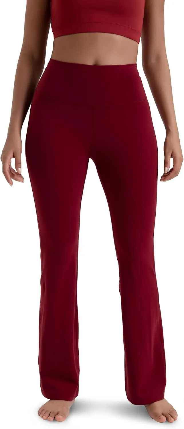 Colorfulkoala Women's Dreamlux Workout Flare Leggings High Waisted Wide Leg Bootcut Yoga Pants 29.5" / 31.5" Inseam