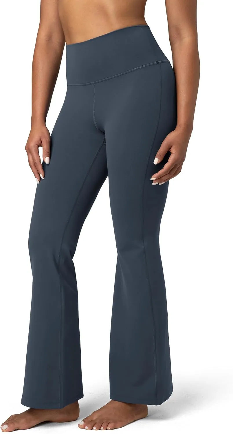 Colorfulkoala Women's Dreamlux Workout Flare Leggings High Waisted Wide Leg Bootcut Yoga Pants 29.5" / 31.5" Inseam