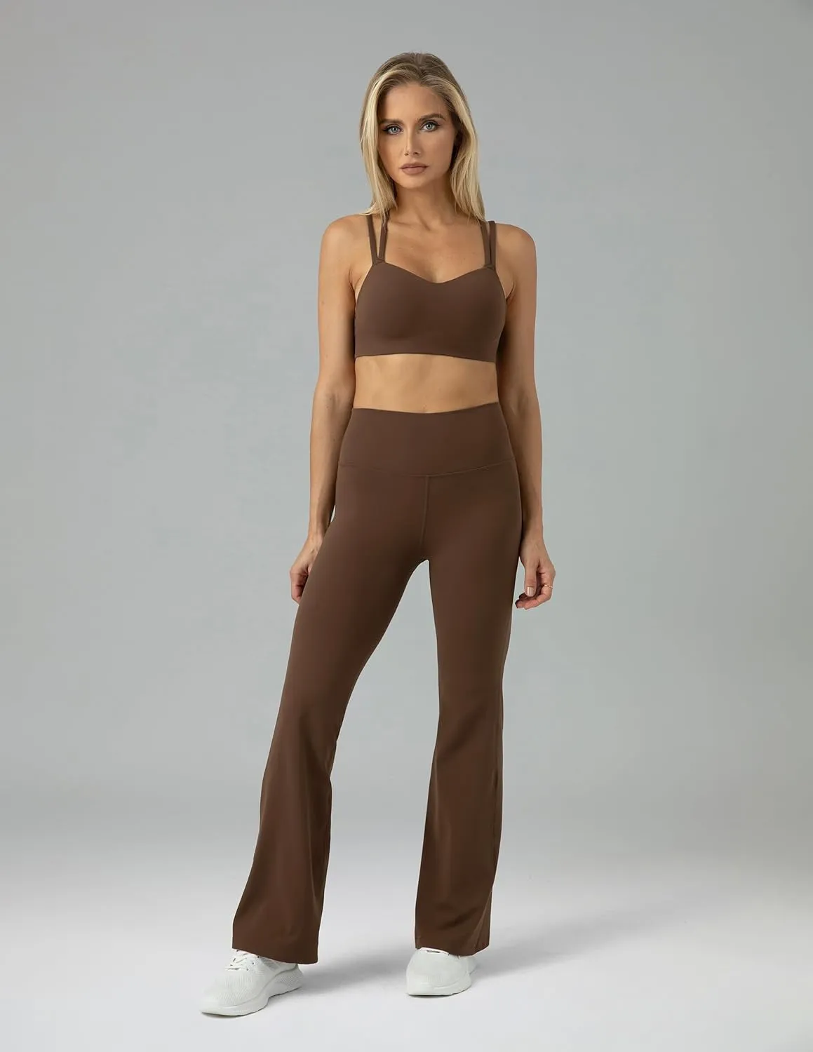 Colorfulkoala Women's Dreamlux Workout Flare Leggings High Waisted Wide Leg Bootcut Yoga Pants 29.5" / 31.5" Inseam