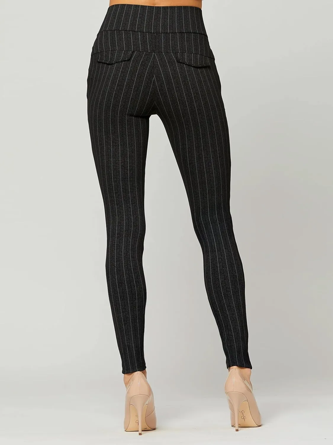 Conceited Dress Pants for Women with Pockets - Stretch Ponte Fabric - Wear to Work - Tummy Control (Available in Plus Size)