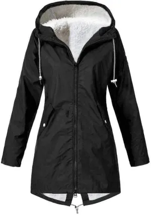 cooki Winter Jackets for Women Thick Womens Warm Fur Fleece Lined Hooded Plus Size Warm Down Outerwear Parka Coats Tops