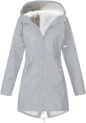 cooki Winter Jackets for Women Thick Womens Warm Fur Fleece Lined Hooded Plus Size Warm Down Outerwear Parka Coats Tops