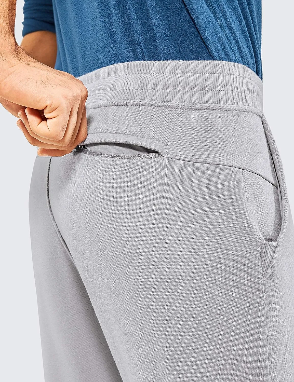 CRZ YOGA Men's Cotton Athletic Thick Joggers Fleece Lined Sweatpants with Pockets - 30 inches