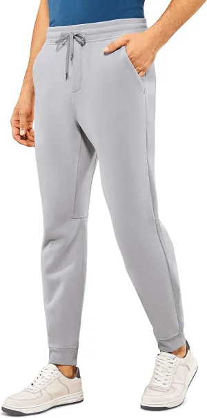 CRZ YOGA Men's Cotton Athletic Thick Joggers Fleece Lined Sweatpants with Pockets - 30 inches