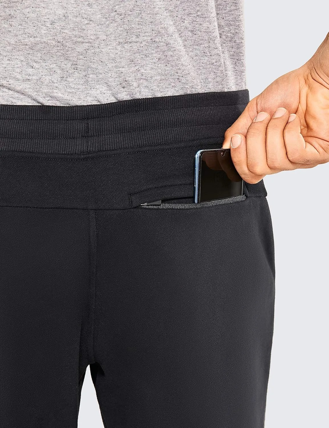 CRZ YOGA Men's Cotton Athletic Thick Joggers Fleece Lined Sweatpants with Pockets - 30 inches