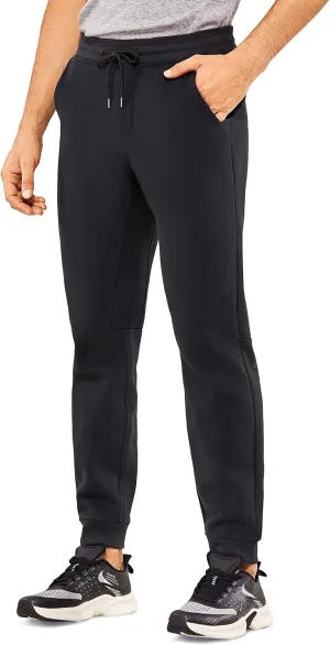 CRZ YOGA Men's Cotton Athletic Thick Joggers Fleece Lined Sweatpants with Pockets - 30 inches