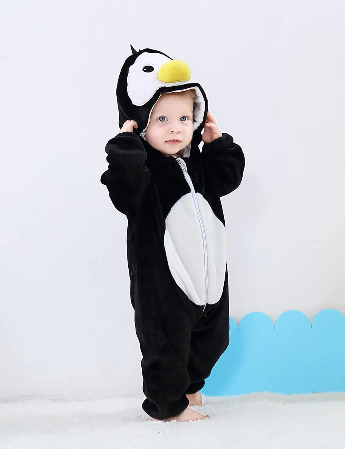 Cute Baby Girl Boy Animal Christmas Outfit Halloween Costume, Newborn Infant Toddler Winter Onesie Pajamas Cosplay