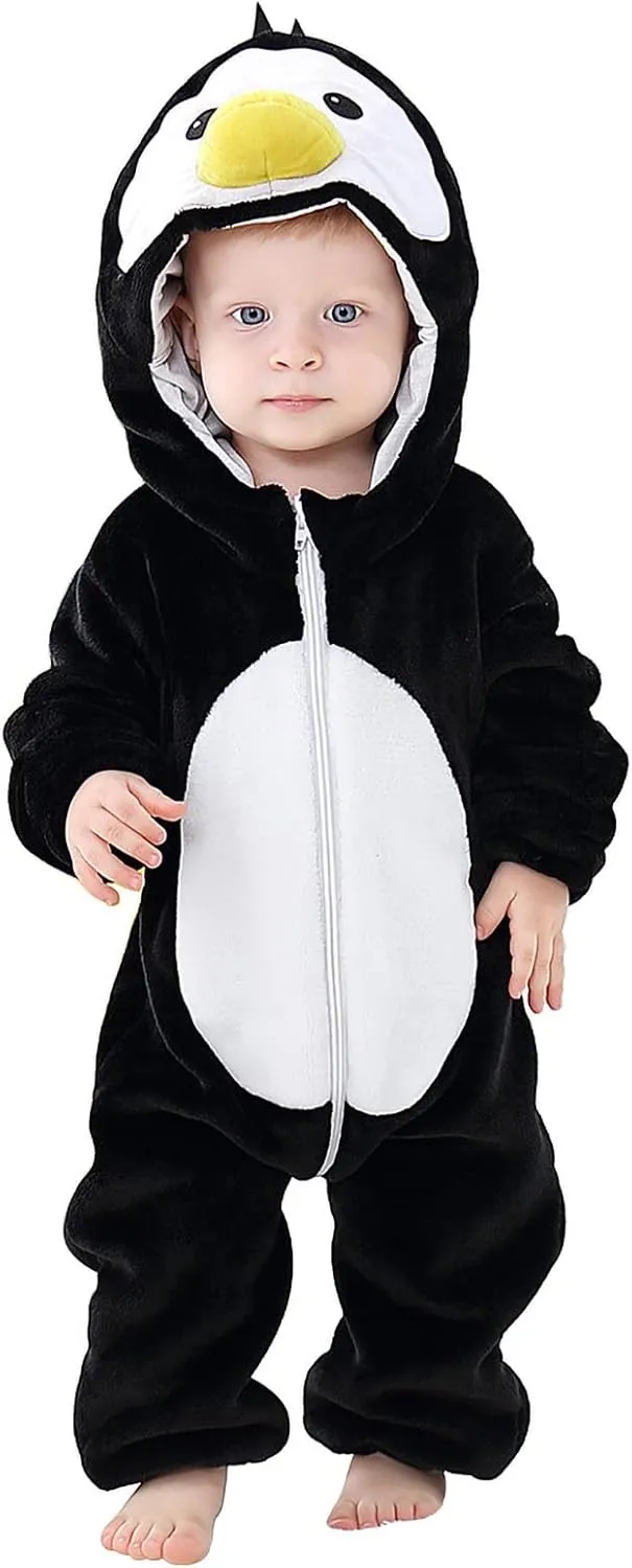 Cute Baby Girl Boy Animal Christmas Outfit Halloween Costume, Newborn Infant Toddler Winter Onesie Pajamas Cosplay