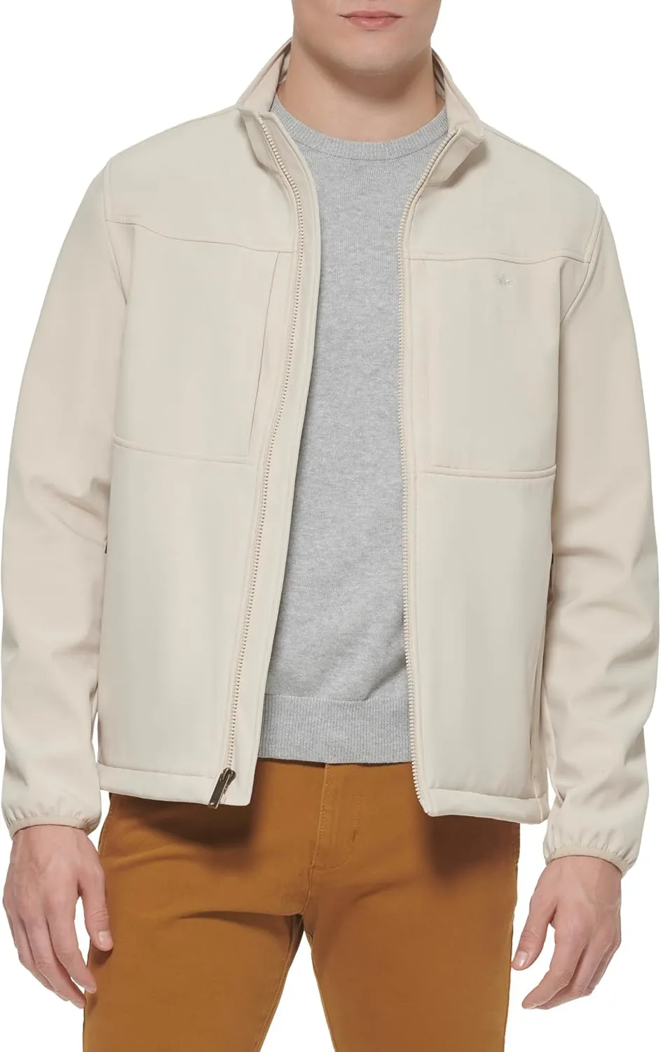 Dockers Men's Clean Zip-up Softshell Jacket