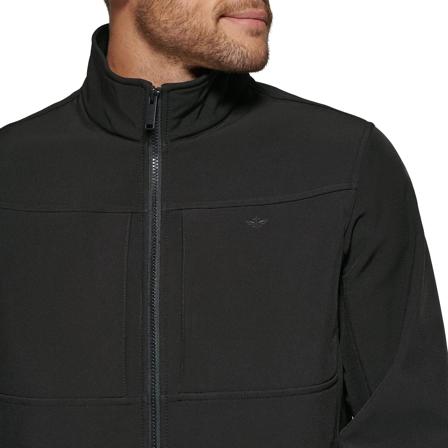 Dockers Men's Clean Zip-up Softshell Jacket