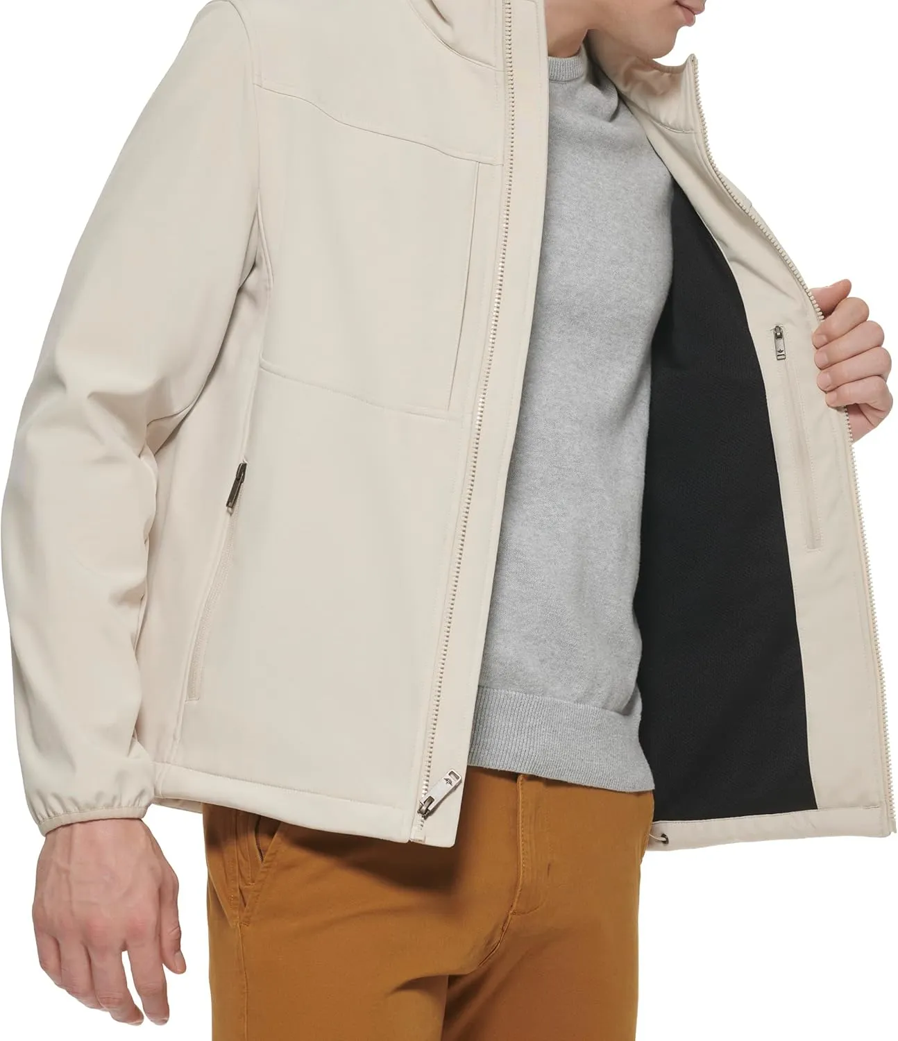 Dockers Men's Clean Zip-up Softshell Jacket