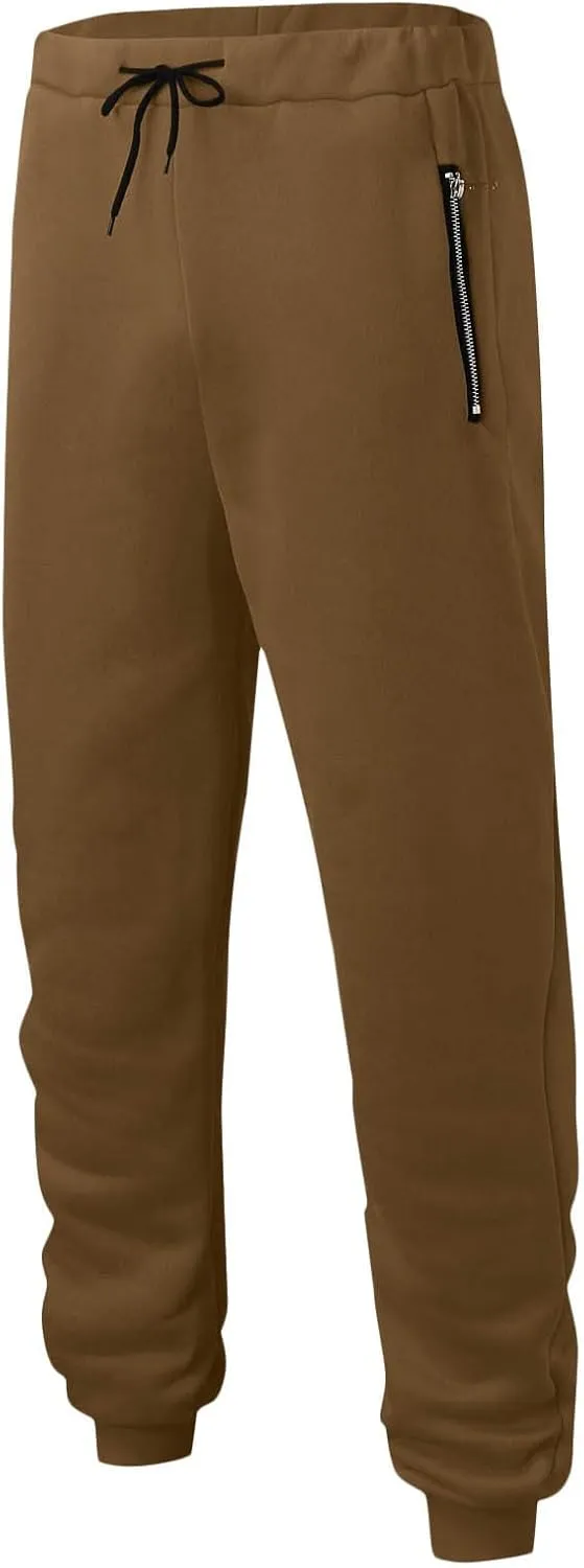 Dudubaby Loose Fit Pants Casual Pants Men's Loose Zipper Pocket Drawstring Elastic Waist Sports Pants