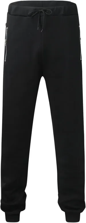 Dudubaby Loose Fit Pants Casual Pants Men's Loose Zipper Pocket Drawstring Elastic Waist Sports Pants
