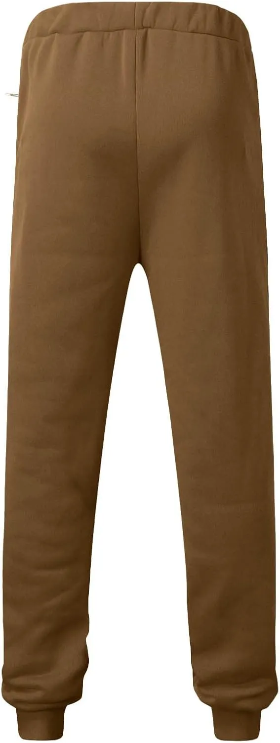 Dudubaby Loose Fit Pants Casual Pants Men's Loose Zipper Pocket Drawstring Elastic Waist Sports Pants