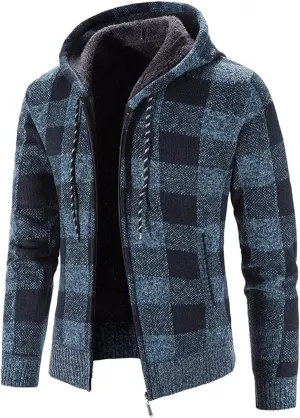 DuDubaby Men's Fashion Long Sleeve Warm Camouflage Printed Hooded Jacket Top