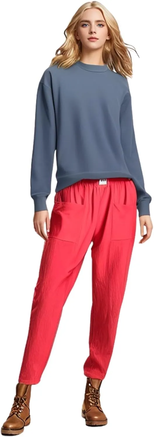 Endurance Loose Pants Women Summer Cotton Linen Women's Loose Pants Womens Baggy Wide Leg Pants with Pockets