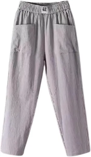 Endurance Loose Pants Women Summer Cotton Linen Women's Loose Pants Womens Baggy Wide Leg Pants with Pockets