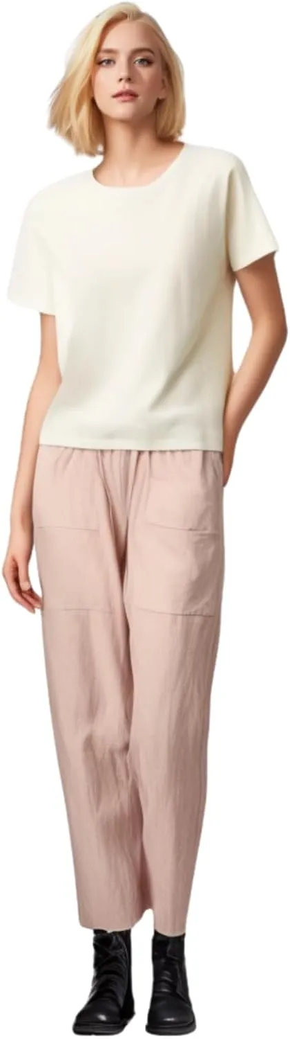 Endurance Loose Pants Women Summer Cotton Linen Women's Loose Pants Womens Baggy Wide Leg Pants with Pockets