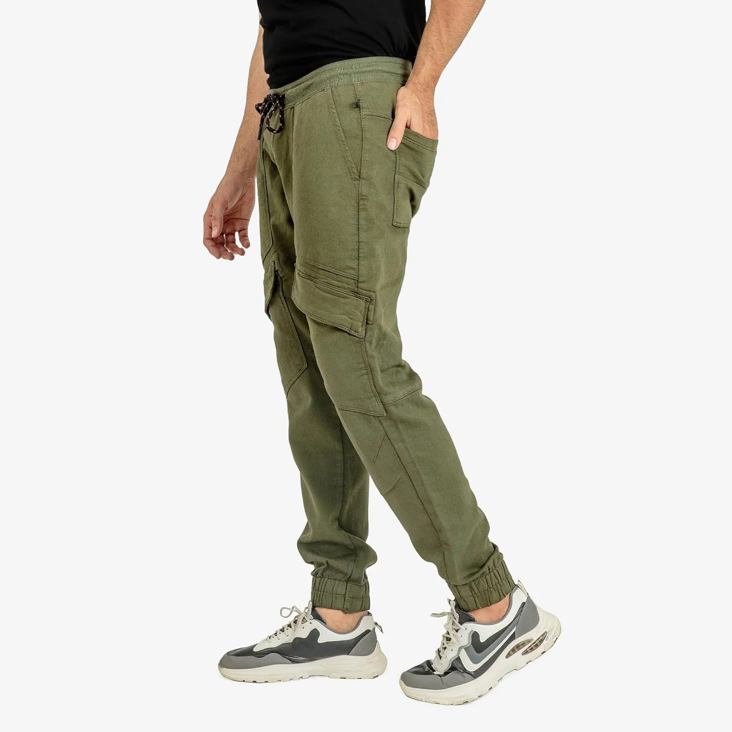 Essentials Men’s Loose Fit Cargo Pants Casual Joggers Athletic Pants Cotton Loose Straight Sweatpants