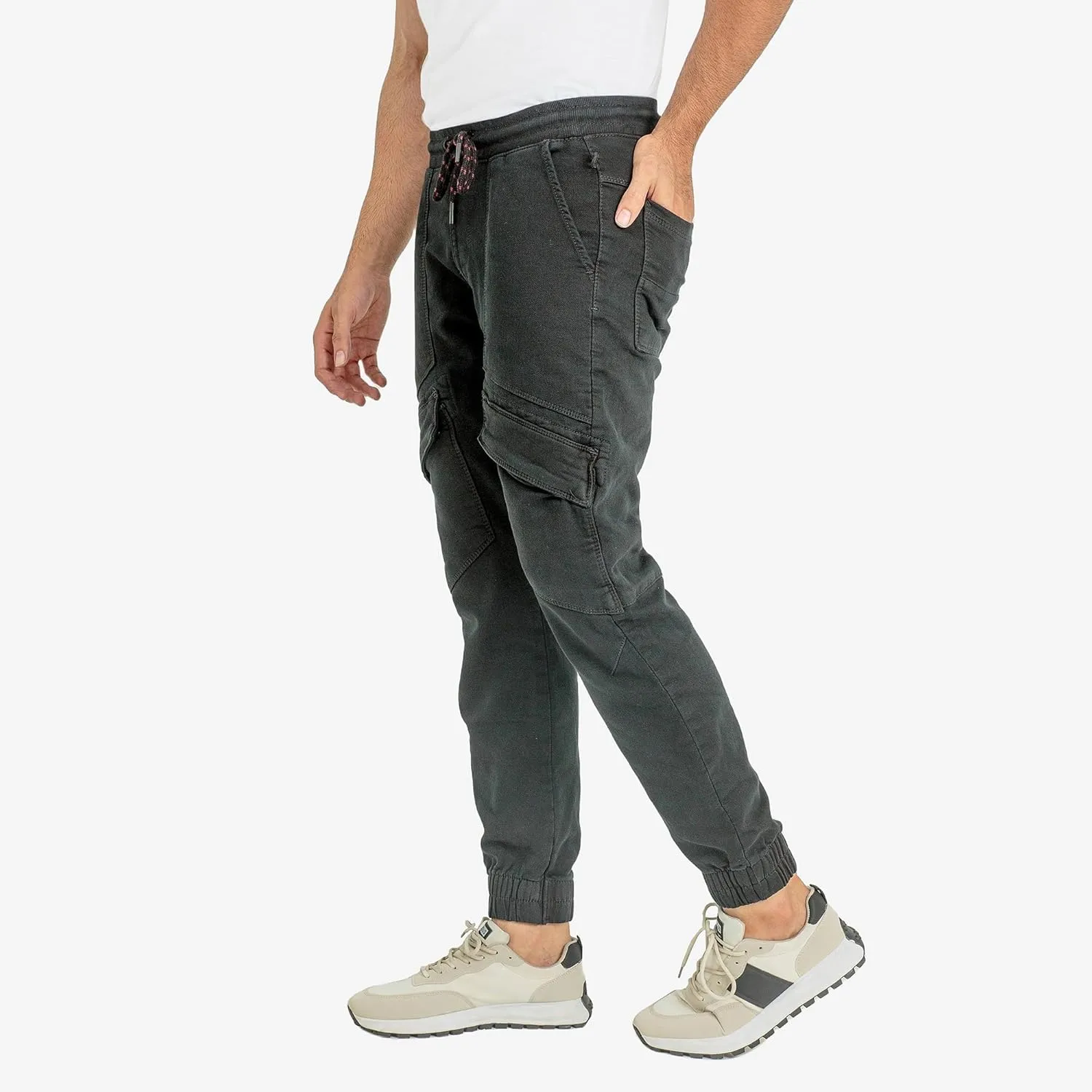 Essentials Men’s Loose Fit Cargo Pants Casual Joggers Athletic Pants Cotton Loose Straight Sweatpants