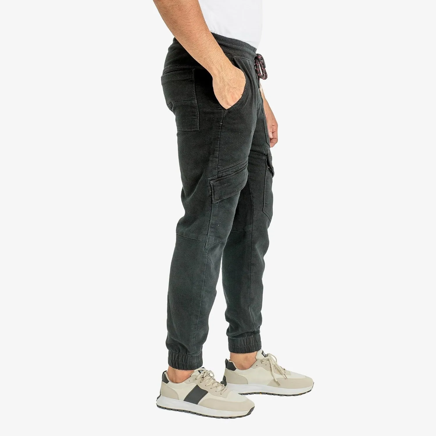 Essentials Men’s Loose Fit Cargo Pants Casual Joggers Athletic Pants Cotton Loose Straight Sweatpants