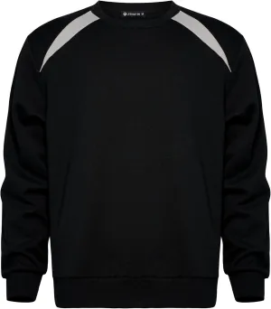 Facitisu Men's Fleece Crew Neck Sweatshirts Long Sleeve Casual Warm Pullover Basic Tops