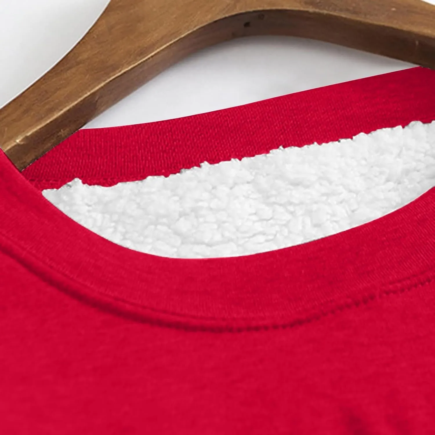 Fleece Sweatshirts for Women Crewneck Thermal Shirts Fleece Tops Round Neck Long Sleeve Pullover Blouses