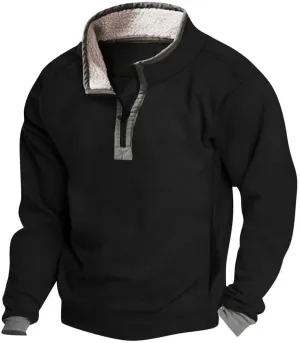 FMCHICO Men's Sherpa Lined Quarter Zip Fleece Pullover Winter Warm Sweatshirts