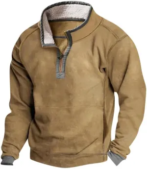 FMCHICO Men's Sherpa Lined Quarter Zip Fleece Pullover Winter Warm Sweatshirts