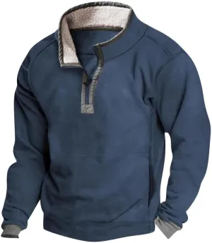 FMCHICO Men's Sherpa Lined Quarter Zip Fleece Pullover Winter Warm Sweatshirts