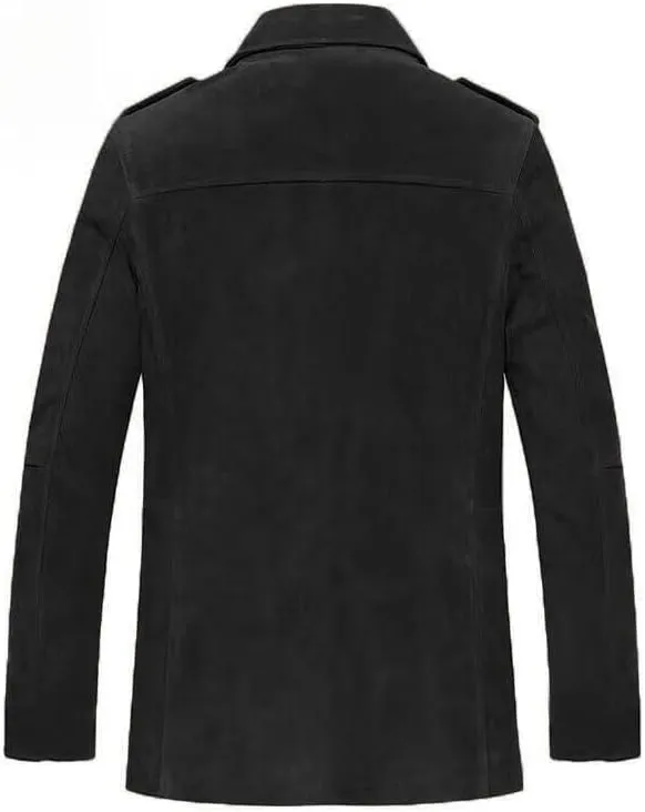 FMCHICO Mens Winter Sherpa Fleece Lined Jacket Coat Faux Suede Casual Long Sleeve Outdoor Warm Jacket