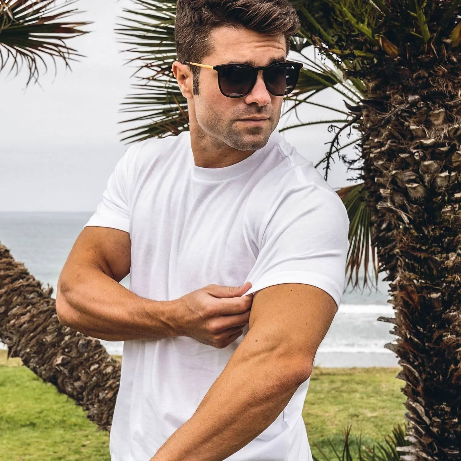 Fresh Clean Threads Crew Neck T-Shirt - Pre Shrunk Soft Fitted Premium Tee - Men’s T- Cotton Poly