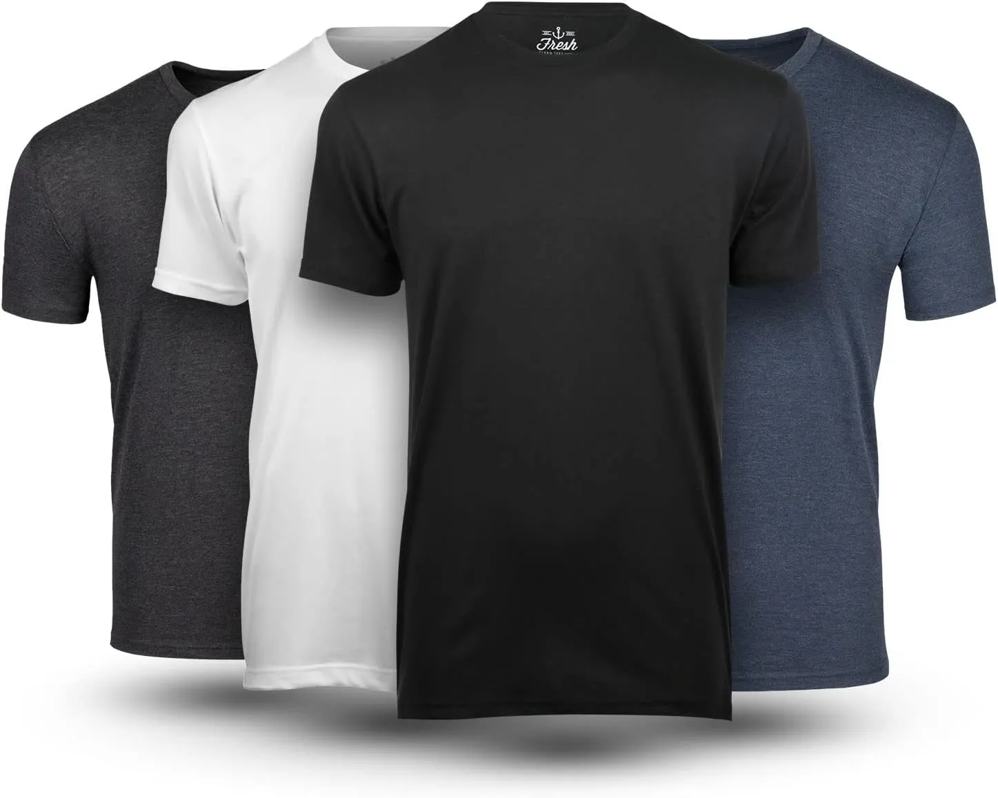 Fresh Clean Threads Crew Neck T-Shirt - Pre Shrunk Soft Fitted Premium Tee - Men’s T- Cotton Poly